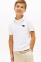Tommy Hilfiger polo dziecięce bawełniane biały KB0KB10227.128.176.PPY2