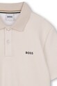 CHLAPEC Dětská bavlněná polokošile BOSS J52961.162.174 béžová