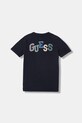 Dětská bavlněná polokošile Guess L6GP01.K9WF4.PPY2.M námořnická modř SS26