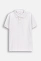 Детска памучна тениска с яка Coccodrillo памук бял WC6143601EJB