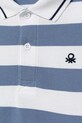 Chłopiec United Colors of Benetton polo dziecięce bawełniane 37JJC3023.G.Stagionale niebieski