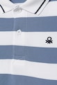 Chłopiec United Colors of Benetton polo dziecięce bawełniane 37JJC3023.G.Stagionale niebieski