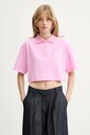 MSGM polo bawełniane bawełna różowy 4041MDM114.267126