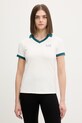 EA7 Emporio Armani t-shirt treningowy z elastanem beżowy AF12117.7W000891