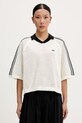 adidas Originals úpletové polo tričko dámske Crochet béžová KC6490