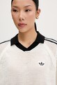 adidas Originals úpletové polo tričko dámske Crochet béžová KC6490