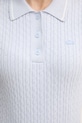 Lacoste svetrové polo dámské s bavlnou AF0972 modrá