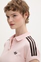 adidas Originals polo damskie bawełniane różowy KD3699