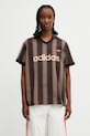 adidas Originals polo shirt cotton women's brown KD5450