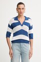 Fracomina polo damskie niebieski FJ26ST7004K417O7