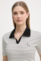 Calvin Klein Jeans polo damskie beżowy LV047F835G