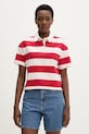 Levi's polo pentru femei, din bumbac ARIES RUBGY rosu 004GQ.0004