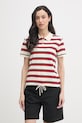 Tommy Hilfiger polo damskie bawełniane z elastanem beżowy WW0WW49247