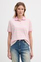 Max&Co. polo damskie bawełniane MCOMANDARE różowy 2616951013200