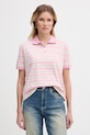 Max&Co. polo damskie bawełniane MCOMANDARE różowy 2616951013200