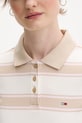 Tommy Jeans polo damskie bawełniane z elastanem DW0DW22327 beżowy
