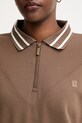 Armani Exchange polo ženska s viskozom XW002215.AF13401 smeđa