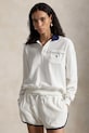 Polo Ralph Lauren pulover ženski bombažen LT WT COTTON TERRY-KNT-POLO bela 211A12737002
