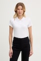 Karl Lagerfeld polo ženské bavlněné s elastanem bílá B2W17097