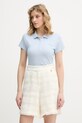 Karl Lagerfeld polo damskie bawełniane z elastanem niebieski B2W17097