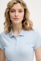 Odzież Karl Lagerfeld polo damskie bawełniane z elastanem B2W17097 niebieski