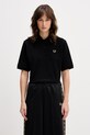Fred Perry polo bawełniane gładkie czarny G2170