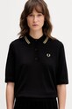 Fred Perry polo z dodatkiem wełny czarny K2125