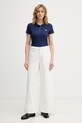 Karl Lagerfeld polo ženské bavlněné IKON B2W17098 námořnická modř SS26