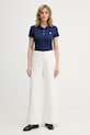 Karl Lagerfeld polo ženské bavlněné IKON B2W17098 námořnická modř SS26