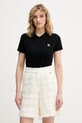 Karl Lagerfeld polo ženské bavlněné IKON černá B2W17098
