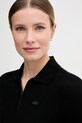 Lacoste polo swetrowe damskie z wiskozą czarny AF2572