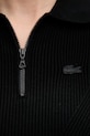 Lacoste polo swetrowe damskie z wiskozą AF2572 czarny