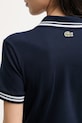 Lacoste polo damskie z bawełną PF0582 granatowy