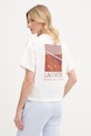 Lacoste T-shirt damski bawełniany beżowy TF0585