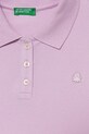 Dziewczynka United Colors of Benetton polo dziecięce bawełniane z elastanem 3WG9C300O.G.Stagionale fioletowy