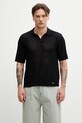BEVERLY polo swetrowe z bawełną męskie czarny MLM100725.01