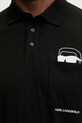 Karl Lagerfeld polo bawełniane 561225.745127 czarny
