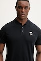 Karl Lagerfeld polo bawełniane granatowy 561224.745710