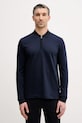 BOSS longsleeve bawełniany regular granatowy 50549583