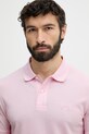 BOSS polo pánské bavlněné Pallas růžová 50553564