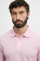 BOSS polo pánské bavlněné Pallas růžová 50553564