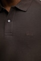 Bombažen polo BOSS Pallas 50553564 rjava