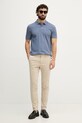BOSS polo męskie bawełniane Pallas 50553564 niebieski SS26