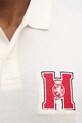 Βαμβακερό μπλουζάκι πόλο Tommy Hilfiger MW0MW41621 μπεζ