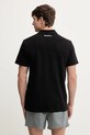 Βαμβακερό μπλουζάκι πόλο Karl Lagerfeld KL METAL B1M46013 μαύρο SS26