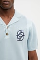 Drôle de Monsieur polo in cotone Polo Maille Monogramme blu J.PO171.CO207.LBE