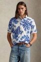 Polo Ralph Lauren polo bawełniane wzorzyste niebieski 710P04013