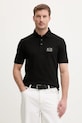 Armani Exchange polo bawełniane bawełna czarny XM002231.AF10366