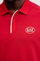 EA7 Emporio Armani polo męskie z bawełną AF13511.7M001539 czerwony