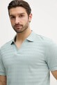Joop! polo bawełniane turkusowy 30100497